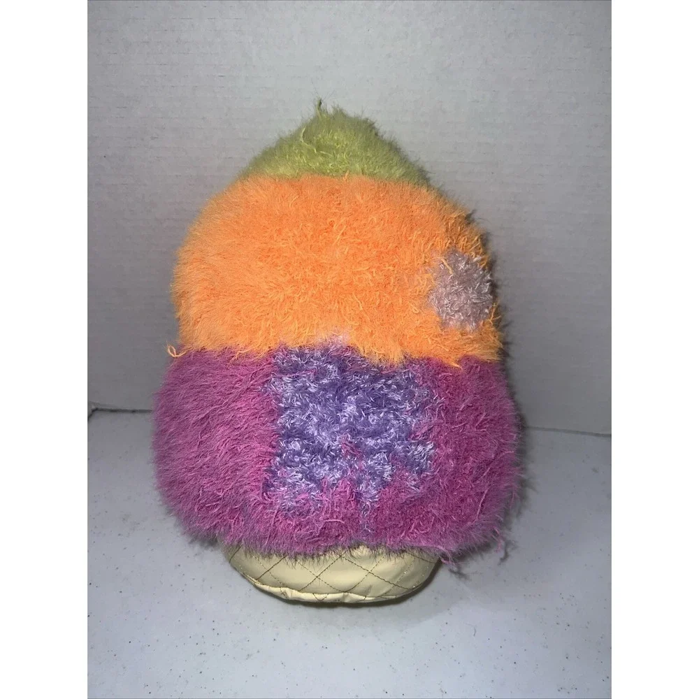 Fluffie Stuffiez Ice Cream Plush Purple Pink Orange Smile Stuffed Toy 11
